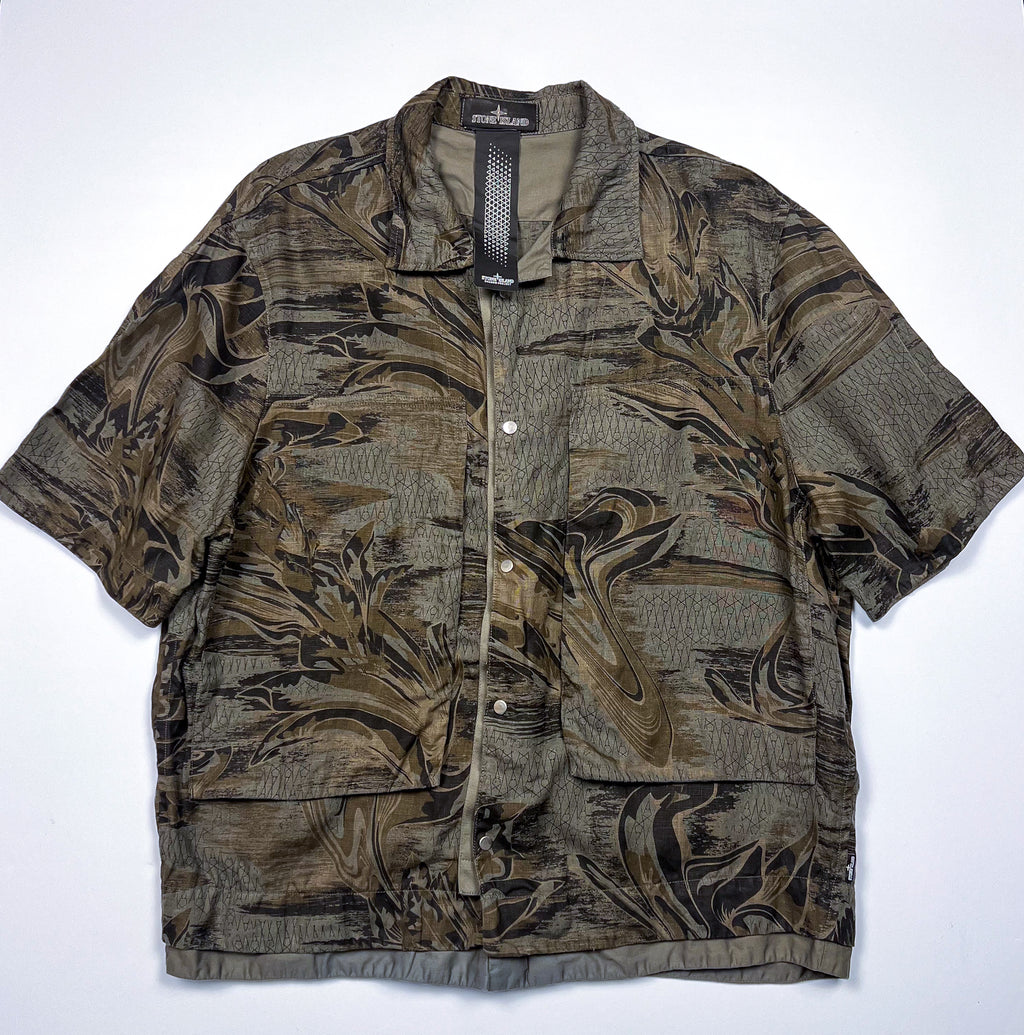 Stone Island 2022 Shadow Project Camo Pattern Shirt Small