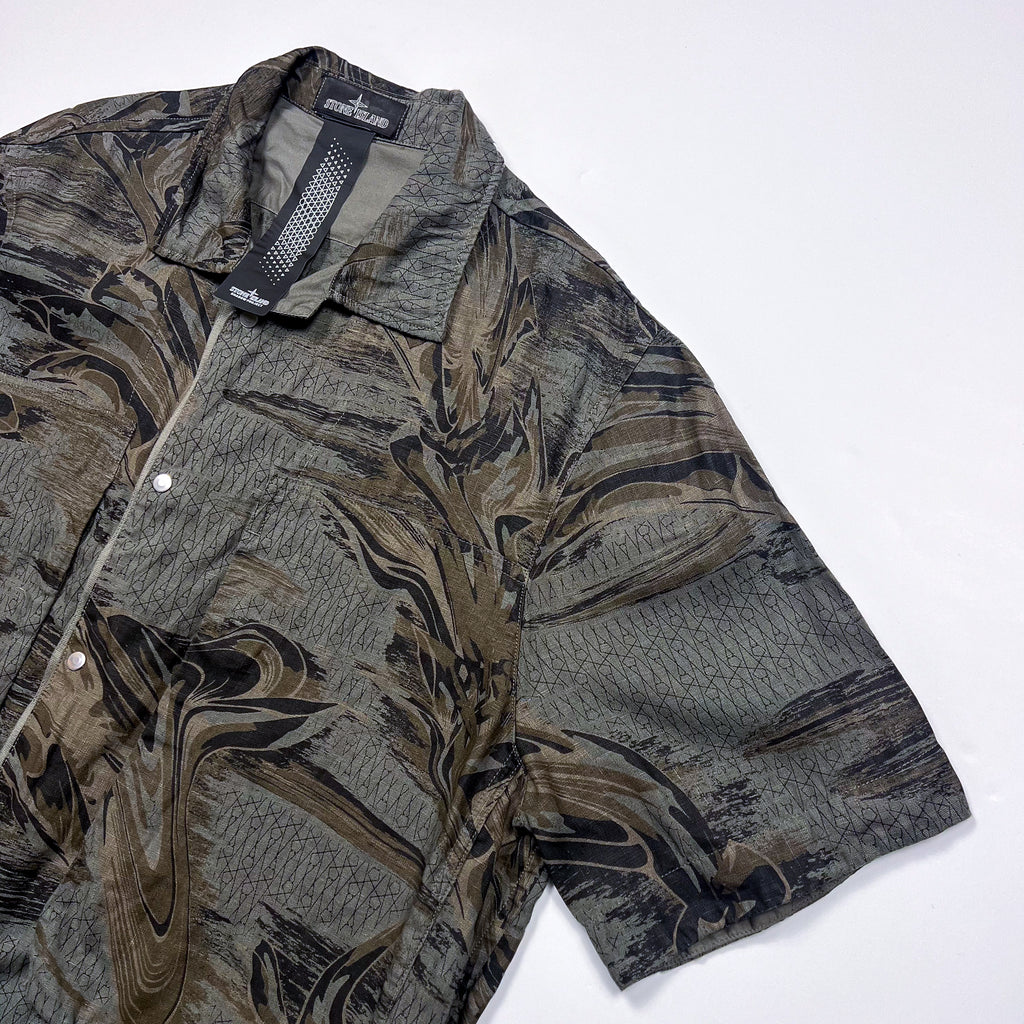 Stone Island 2022 Shadow Project Camo Pattern Shirt Small