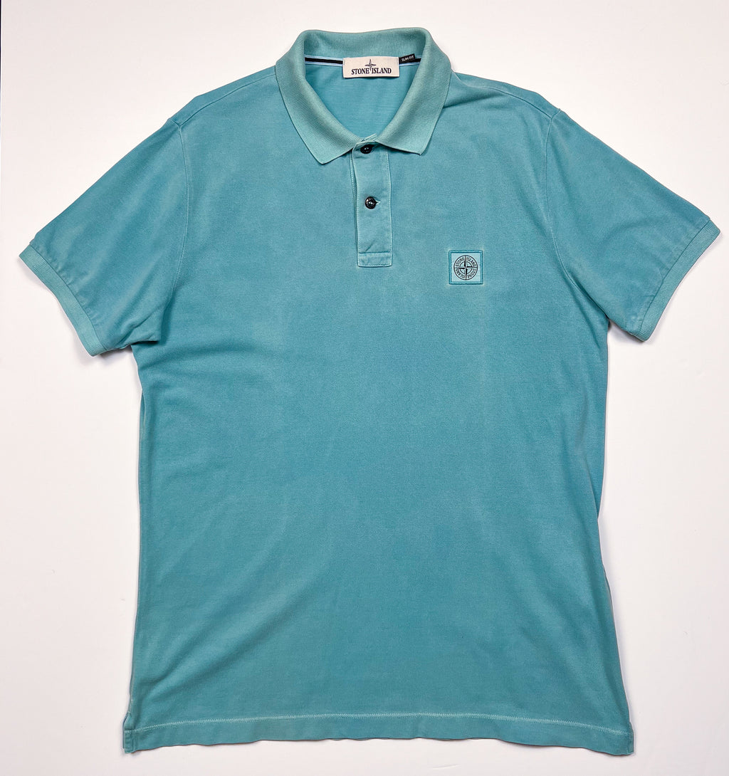 Stone Island Teal Polo Shirt XL