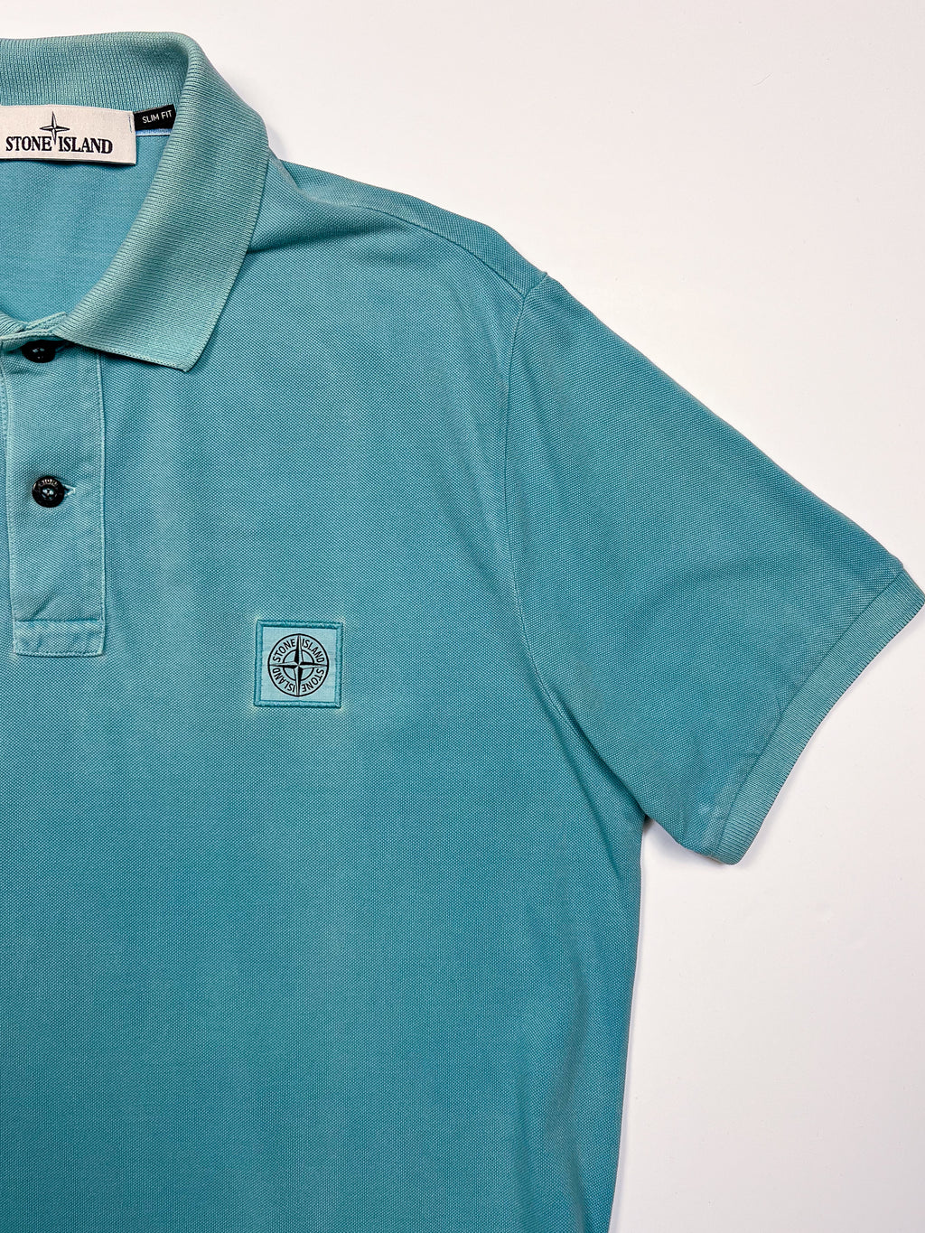Stone Island Teal Polo Shirt XL