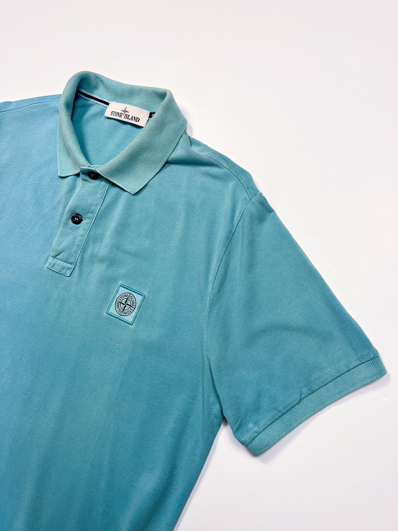Stone Island Teal Polo Shirt XL