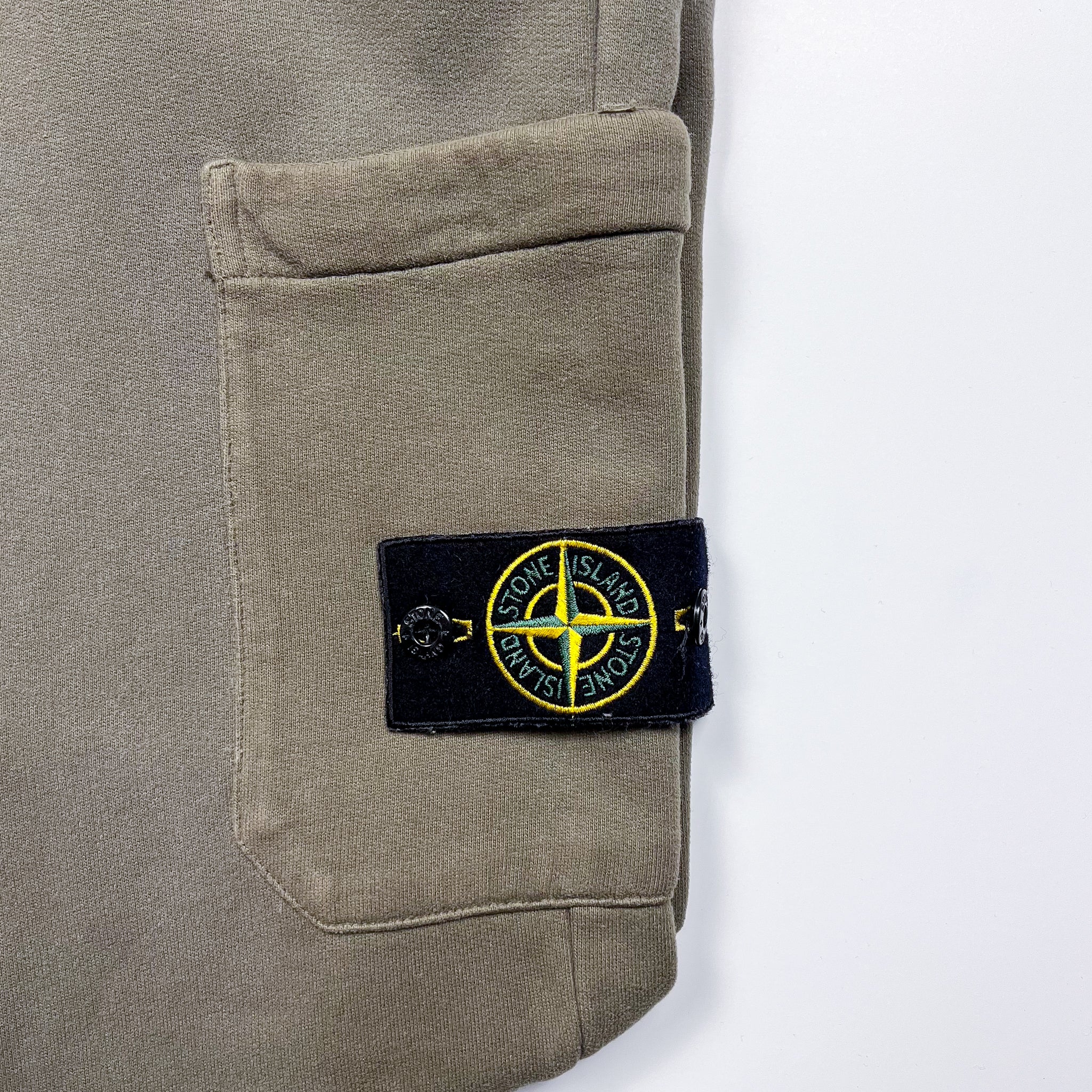 Stone Island Khaki Tracksuit Set (Crewneck & Joggers) Medium