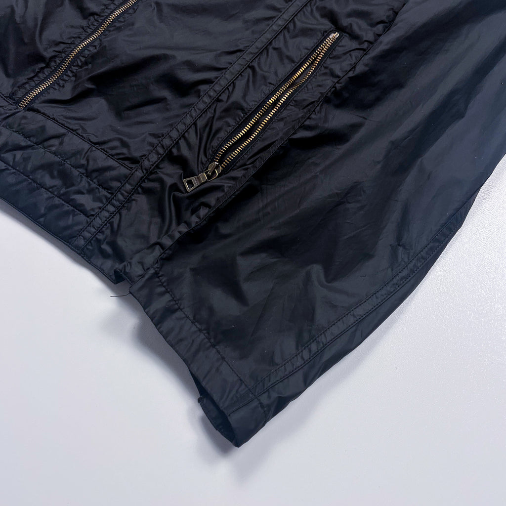 Prada Black Quilted Nylon Zip Jacket Size M