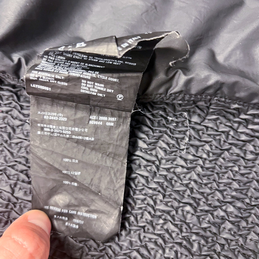 Prada Black Quilted Nylon Zip Jacket Size M