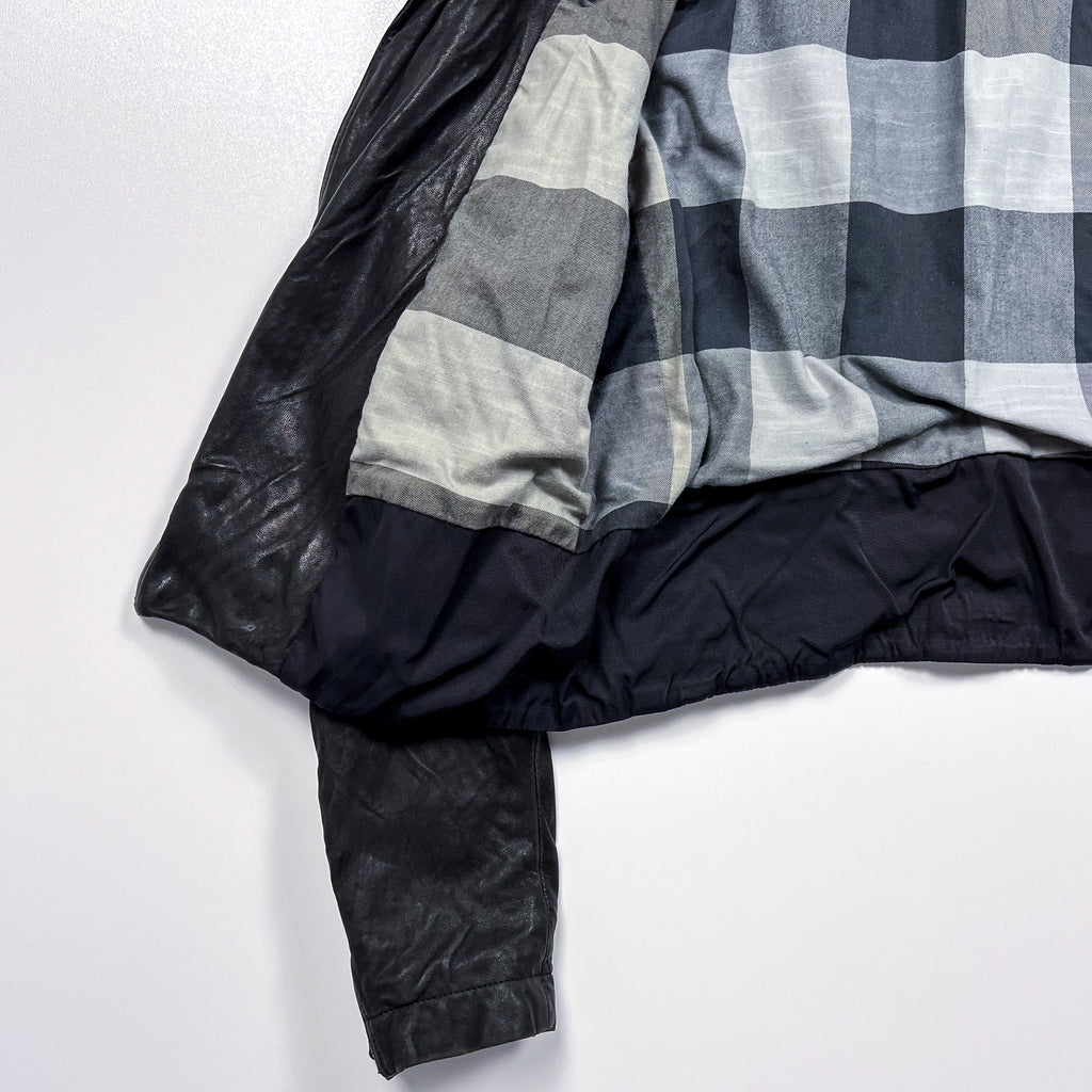 Burberry Brit Black Leather Biker Jacket  Size M