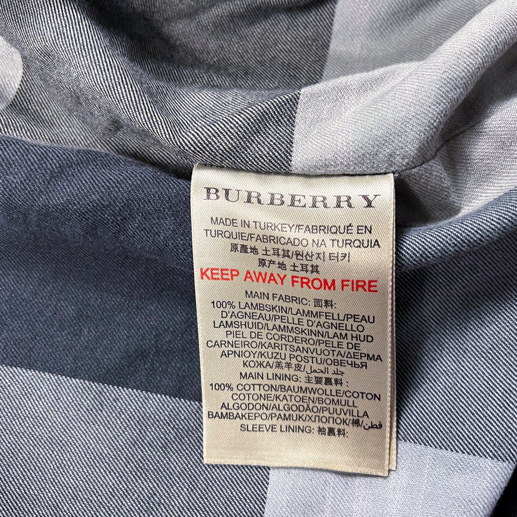 Burberry Brit Black Leather Biker Jacket  Size M