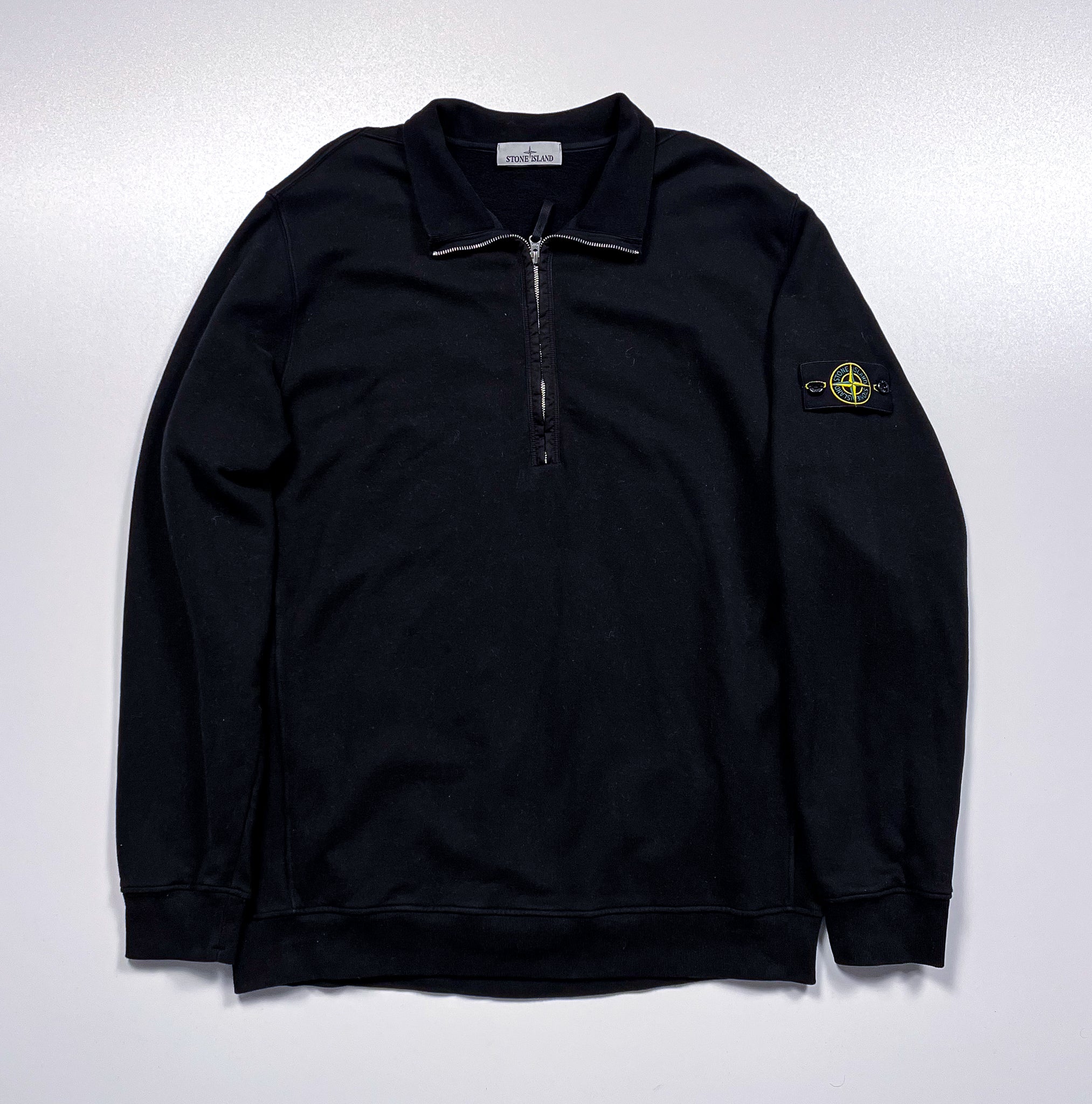 Stone Island Black Half-Zip Sweatshirt – Size 3XL