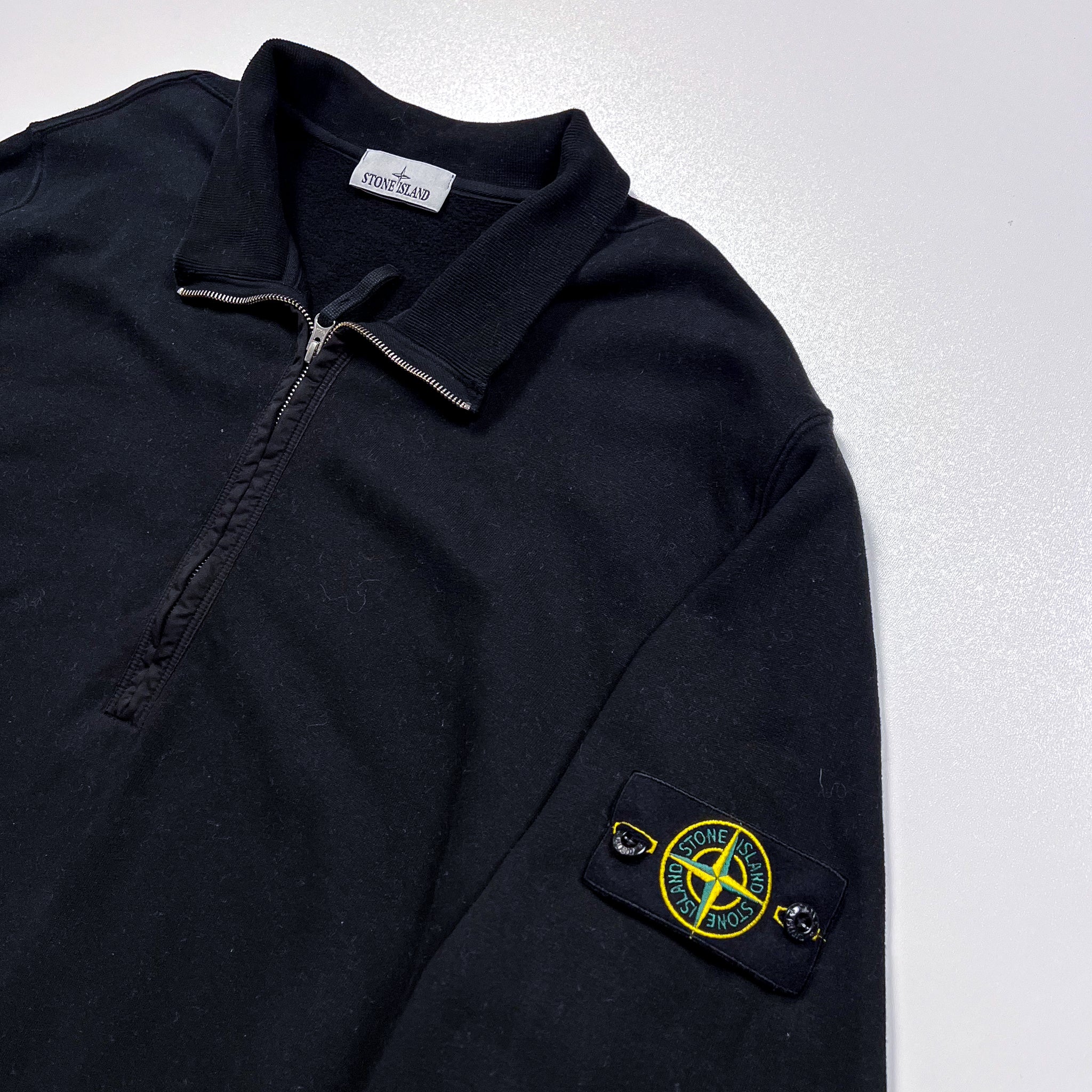 Stone Island Black Half-Zip Sweatshirt – Size 3XL