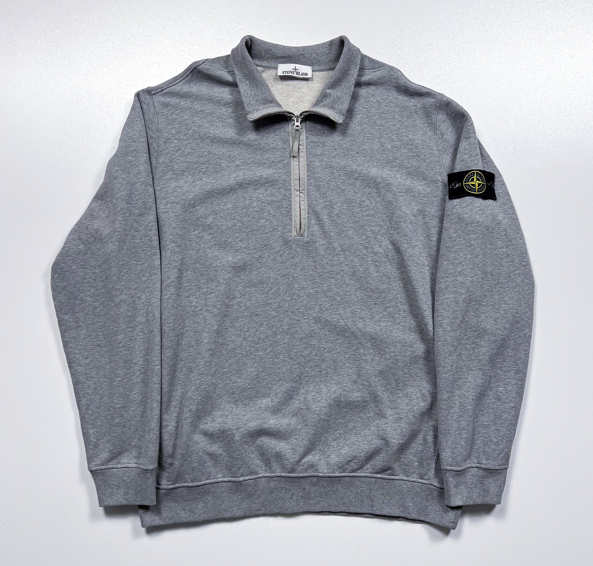 Stone Island Grey Half-Zip Sweatshirt – Size 3XL