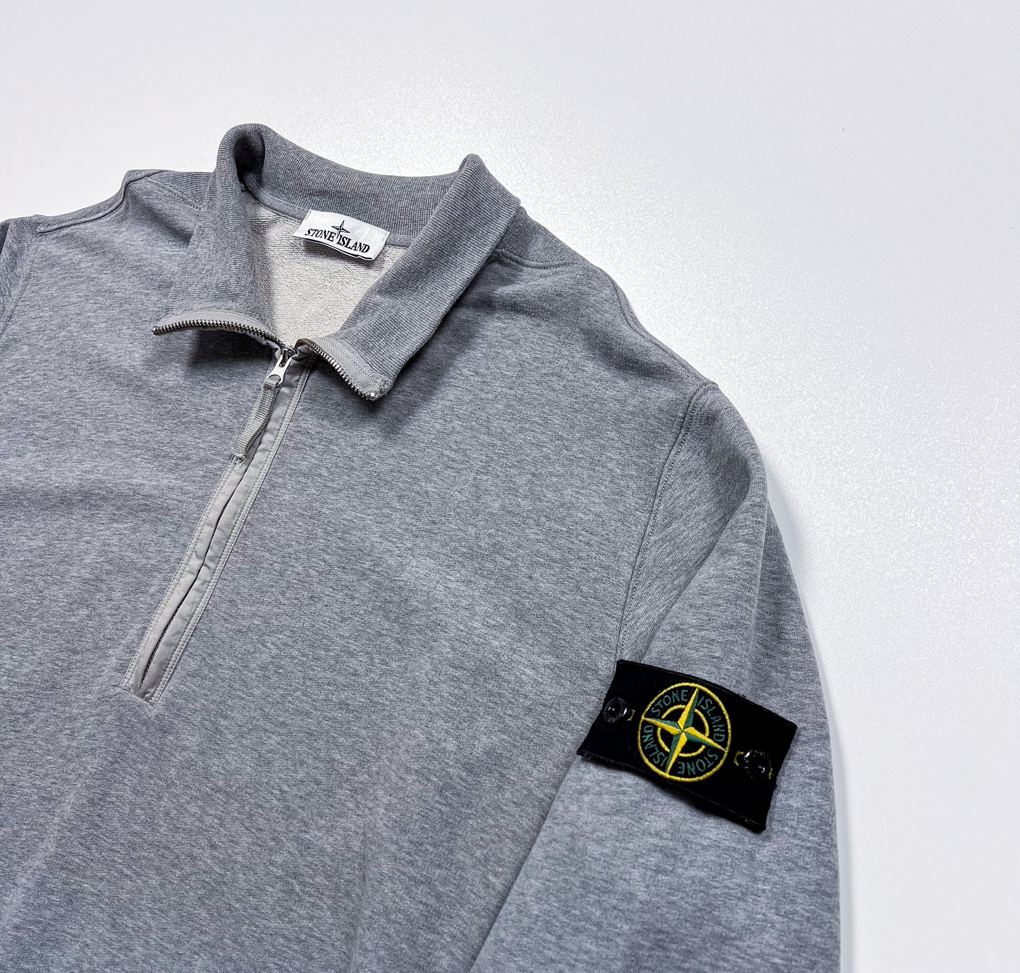 Stone Island Grey Half-Zip Sweatshirt – Size 3XL
