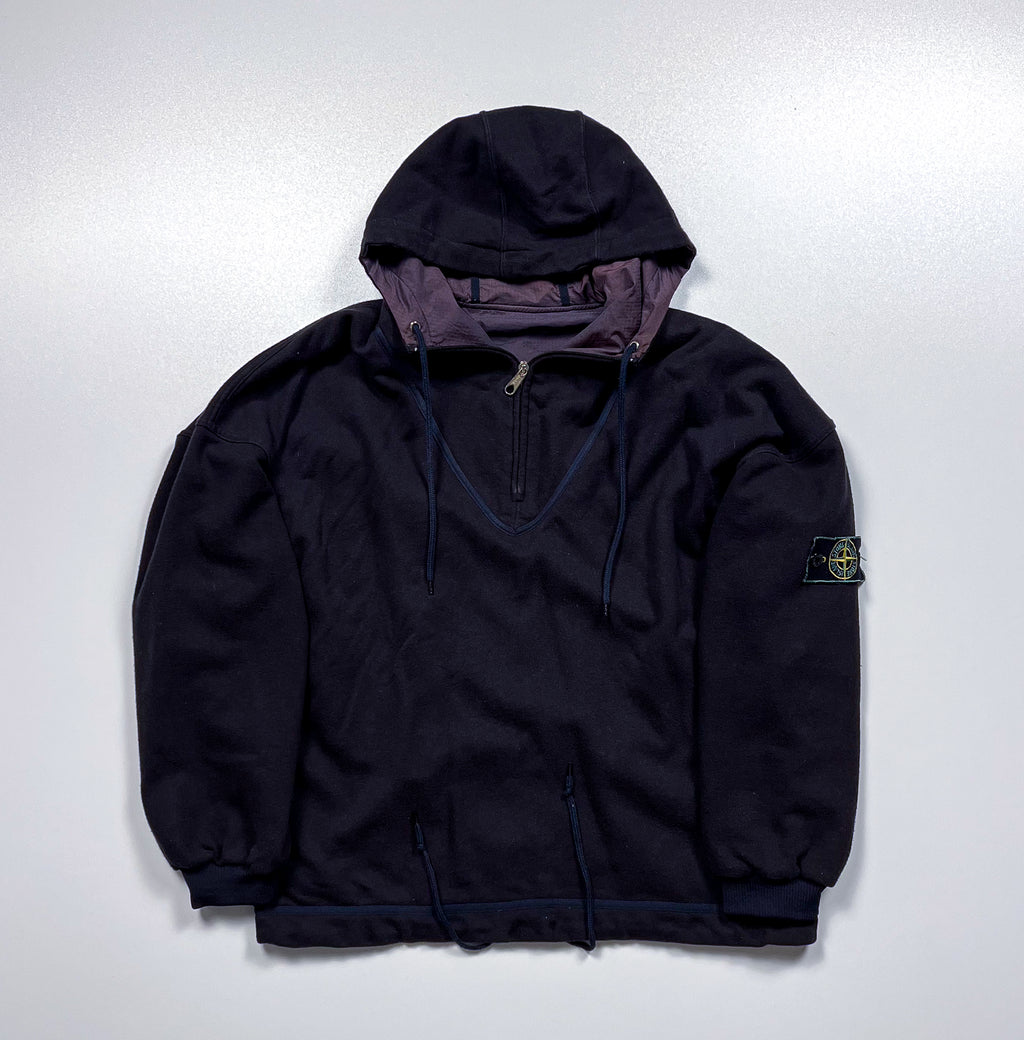 Late 80’s Stone Island Hooded Quarter Zip– Size M