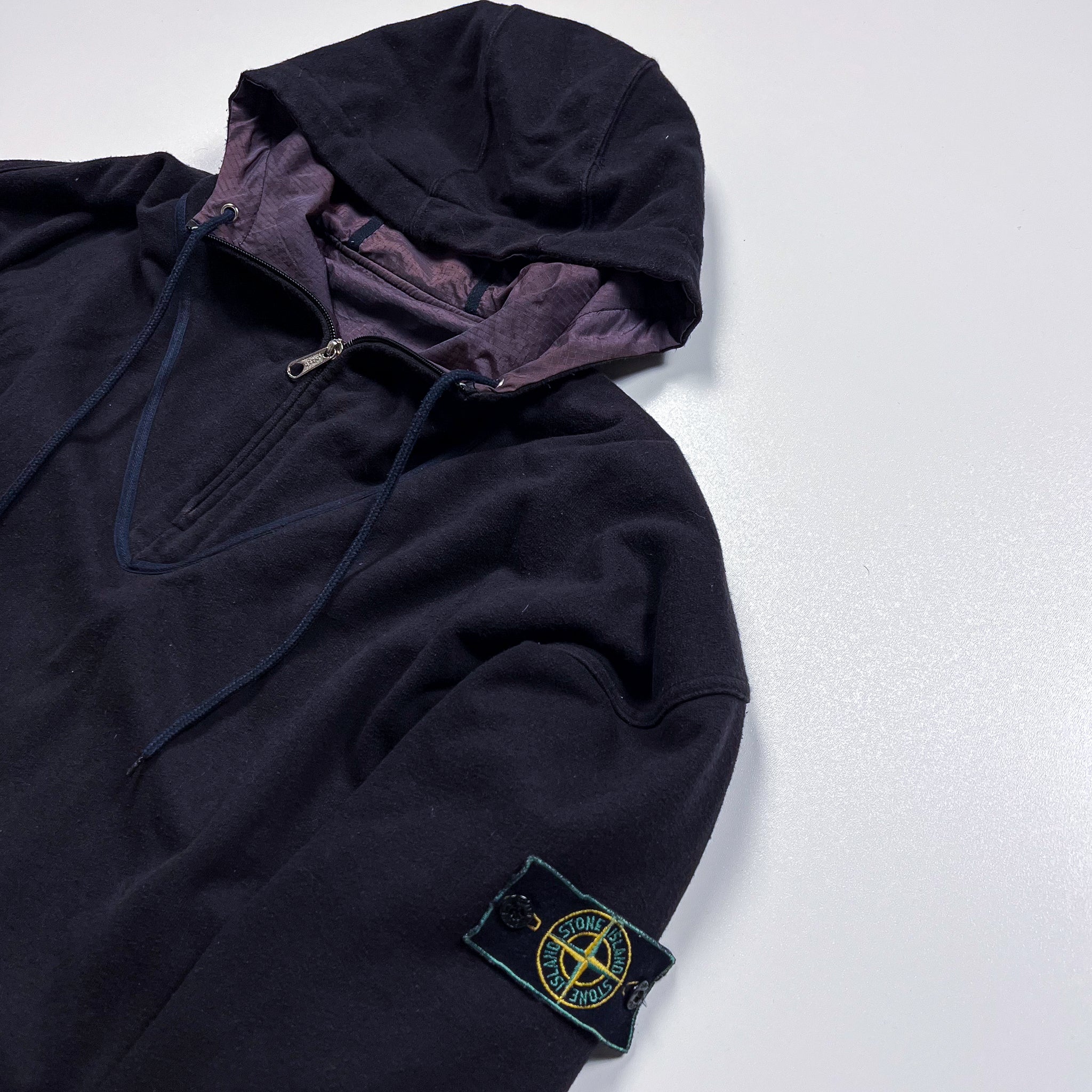 Late 80’s Stone Island Hooded Quarter Zip– Size M
