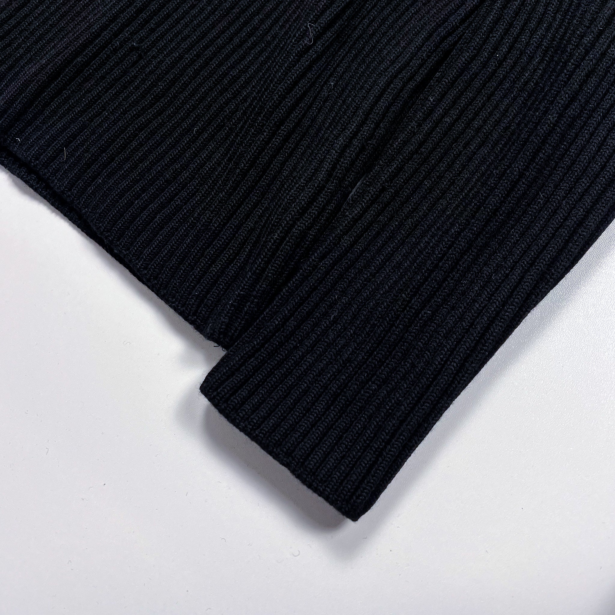 Stone Island Black Ribbed Wool Turtleneck Jumper