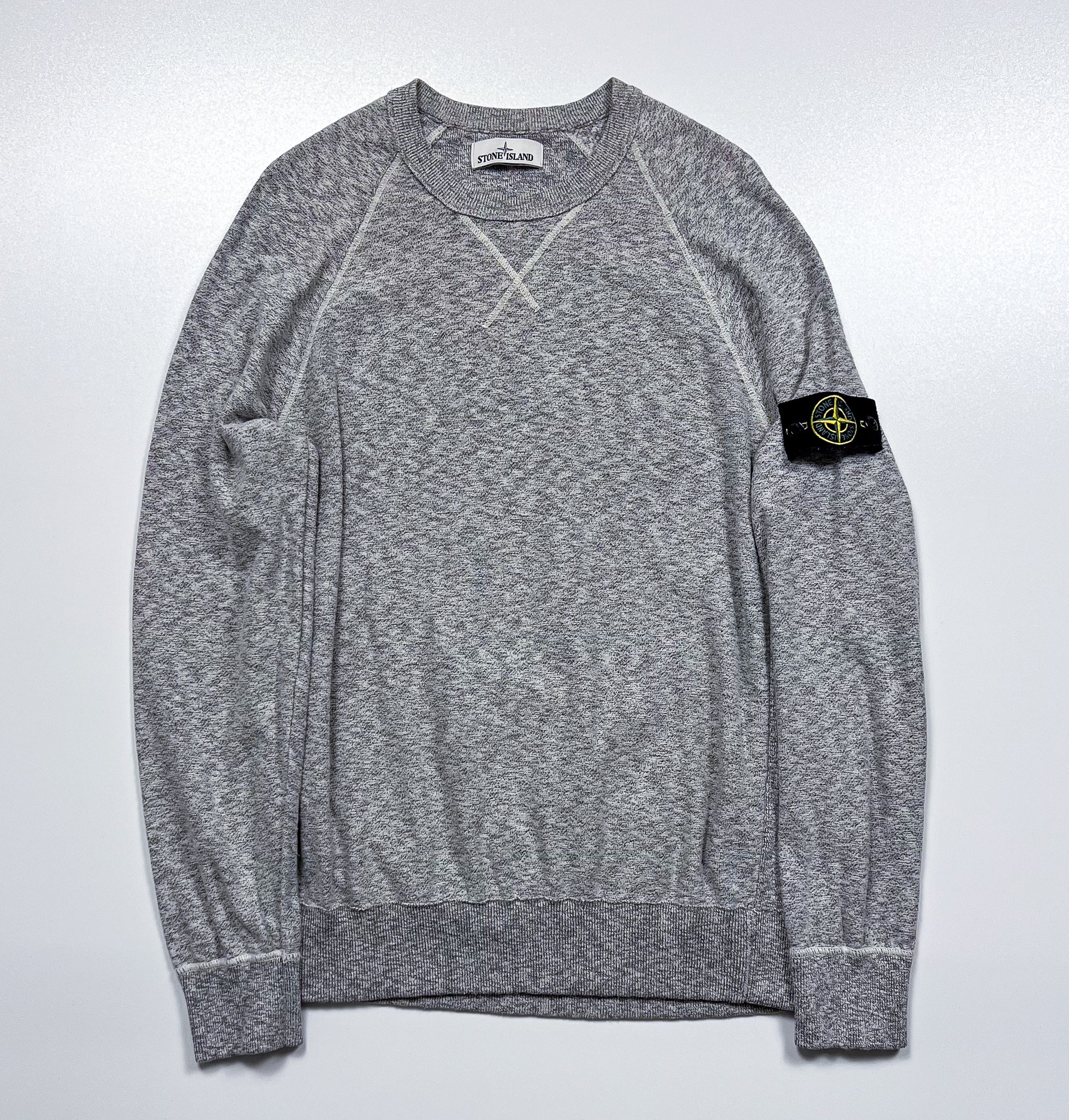 Stone Island Grey Marl Crewneck Sweatshirt Size XXL