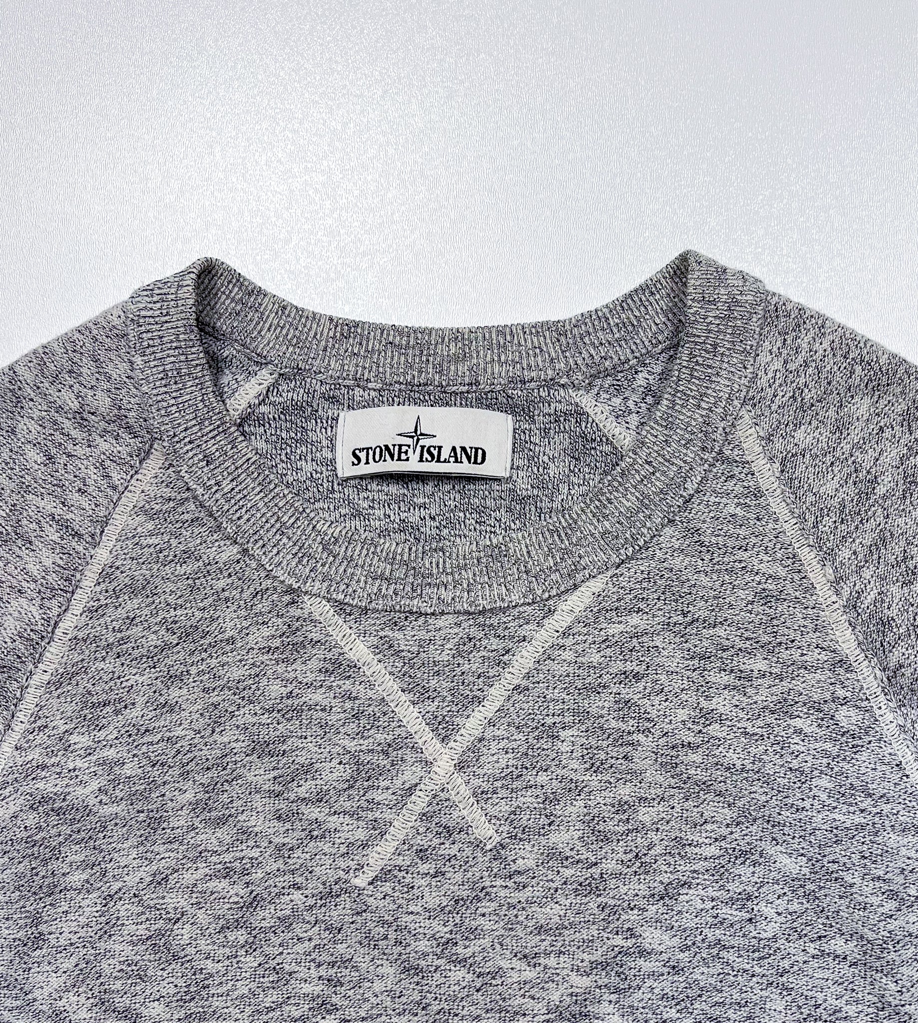 Stone Island Grey Marl Crewneck Sweatshirt Size XXL